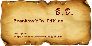 Brankován Dóra névjegykártya